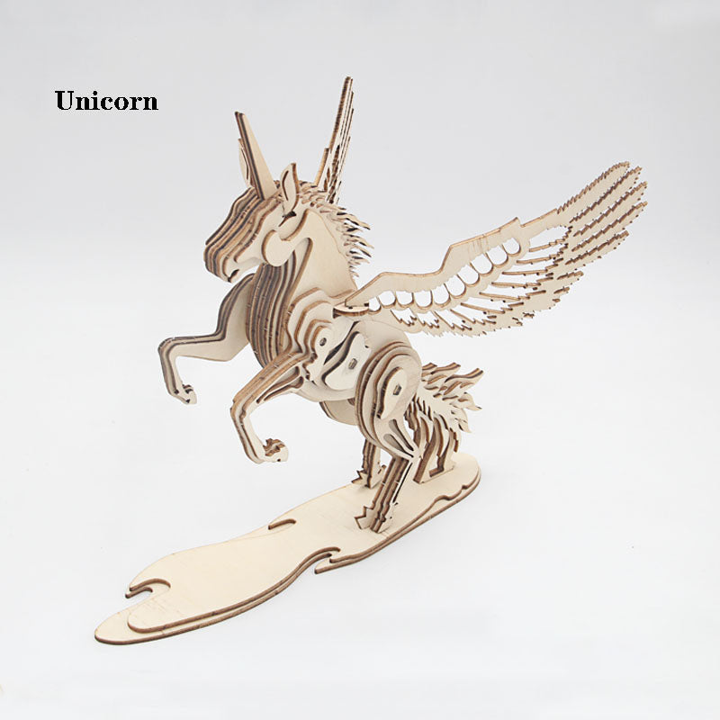 Wooden Unicorn 3D Puzzle