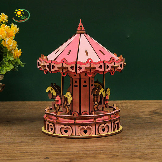 Wooden Carousel 3D Puzzle