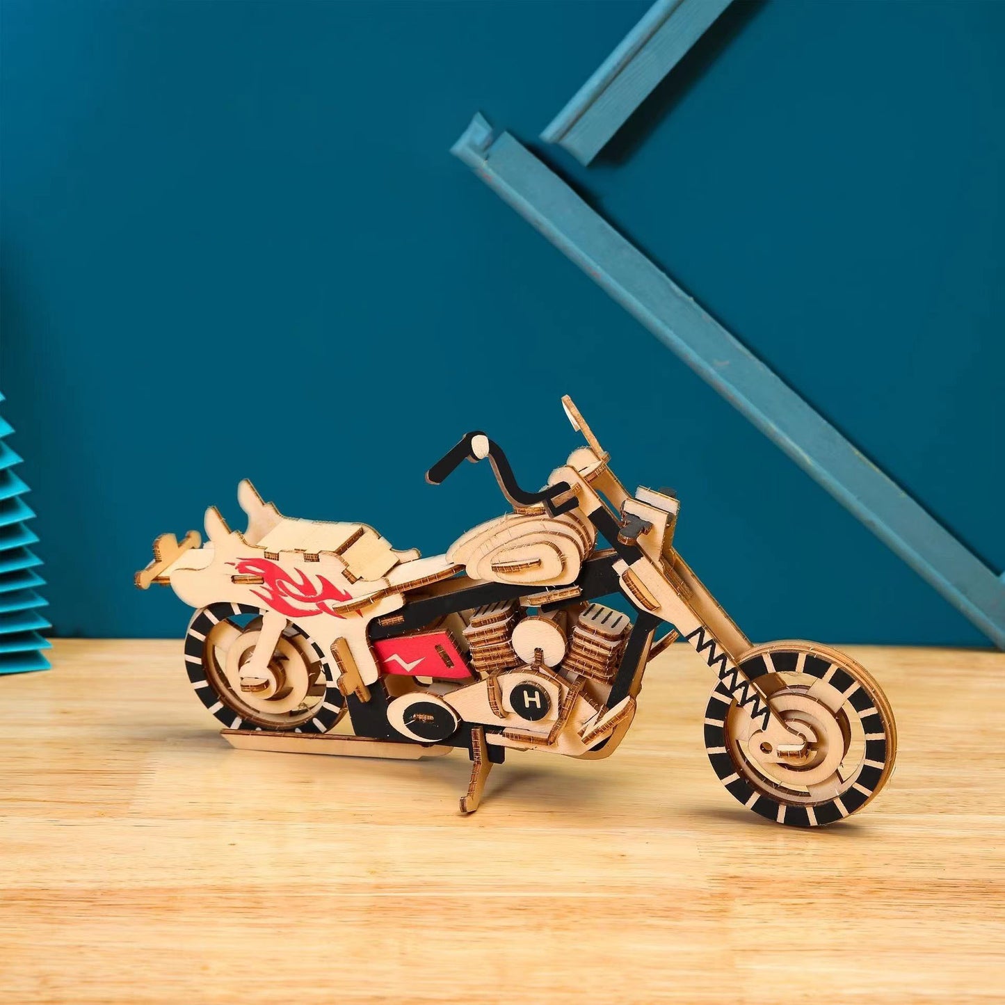 Wooden Harley Motorcycle 3D Puzzle