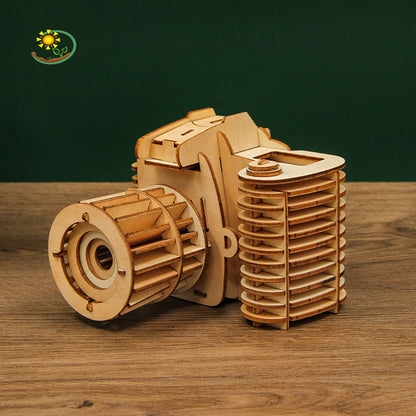 Wooden Camera 3D Puzzle