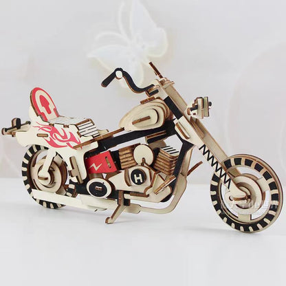 Wooden Harley Motorcycle 3D Puzzle