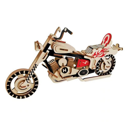 Wooden Harley Motorcycle 3D Puzzle