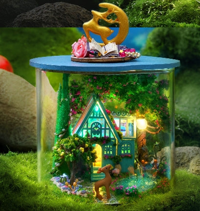 Mystery Wonderland Glass Jar LED DIY Miniature