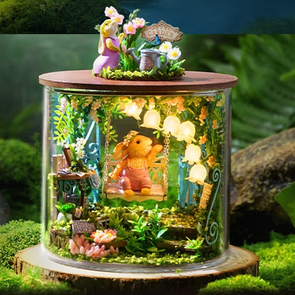 Fairytale Garden Glass Jar LED DIY Miniature