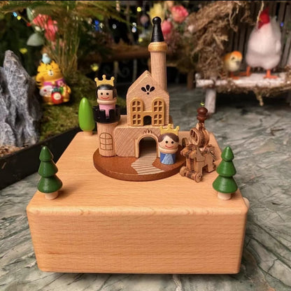 Wooden Handmade Carriage Music Box (music: Encounter by Sun Yan-Zi)