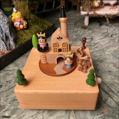 Wooden Handmade Carriage Music Box (music: Encounter by Sun Yan-Zi)