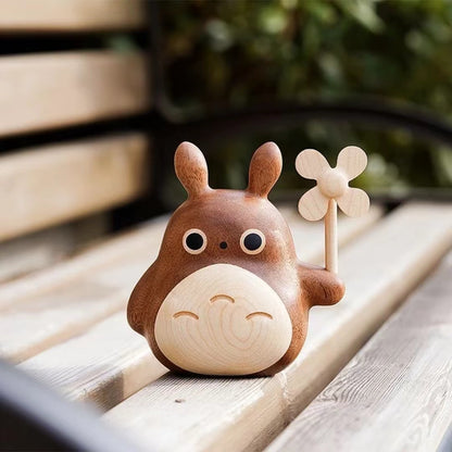 Walnut wood Handmade Totoro Figure