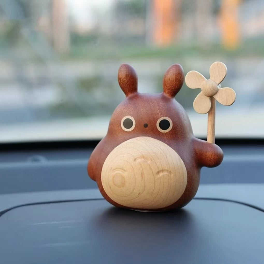 Walnut wood Handmade Totoro Figure