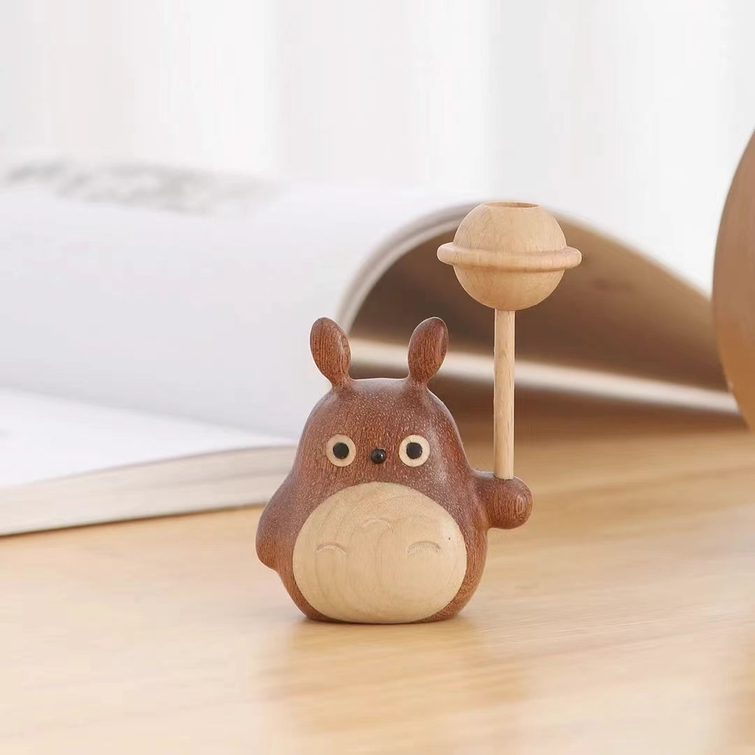 Walnut wood Handmade Totoro Figure