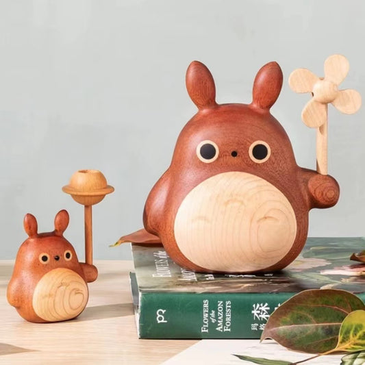 Walnut wood Handmade Totoro Figure