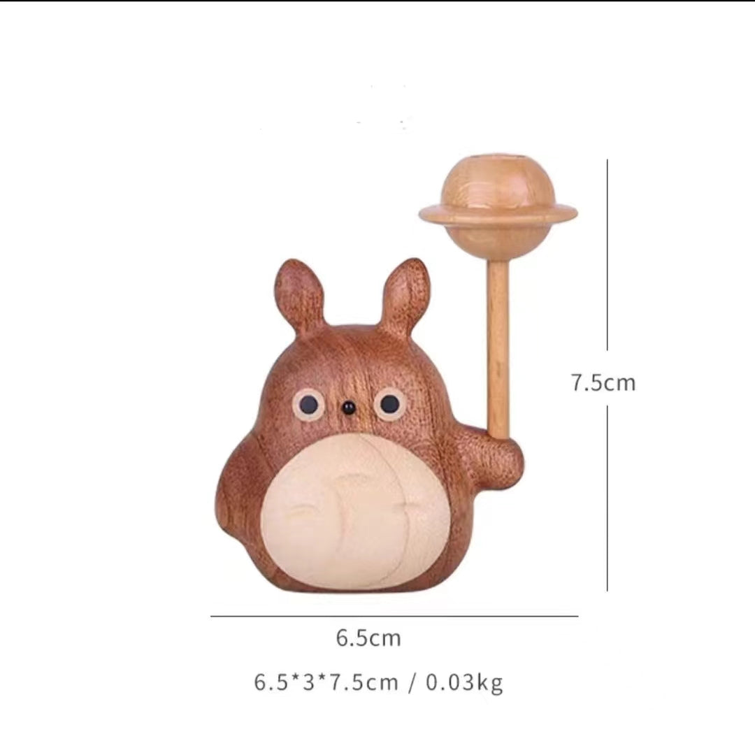 Walnut wood Handmade Totoro Figure