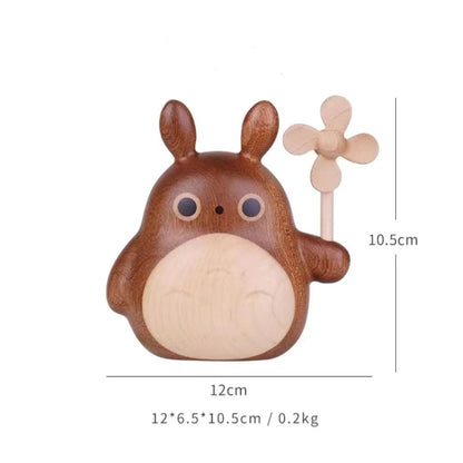 Walnut wood Handmade Totoro Figure