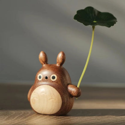 Walnut wood Handmade Totoro Figure