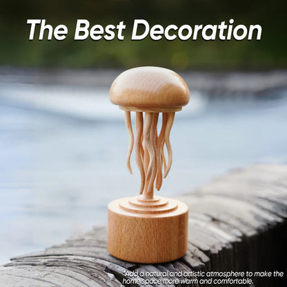 Wooden Handmade Jellyfish Mechanic Crafts Decoration