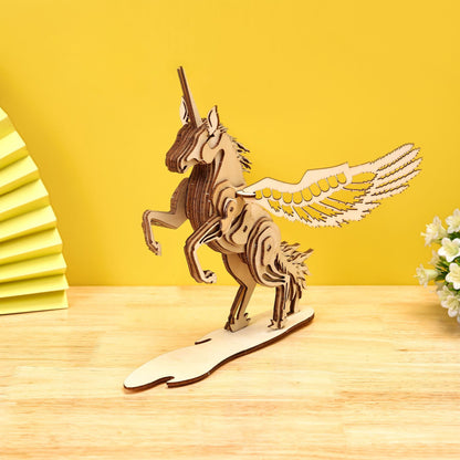 Wooden Unicorn 3D Puzzle