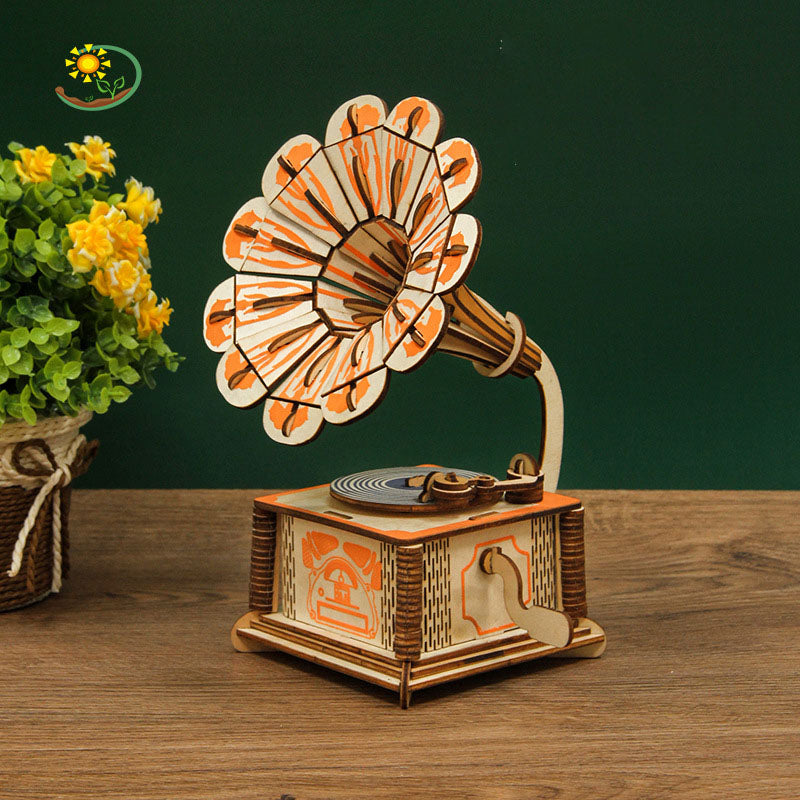 Wooden Phonograph 3D Puzzle