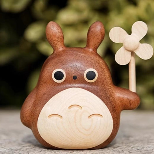 Walnut wood Handmade Totoro Figure