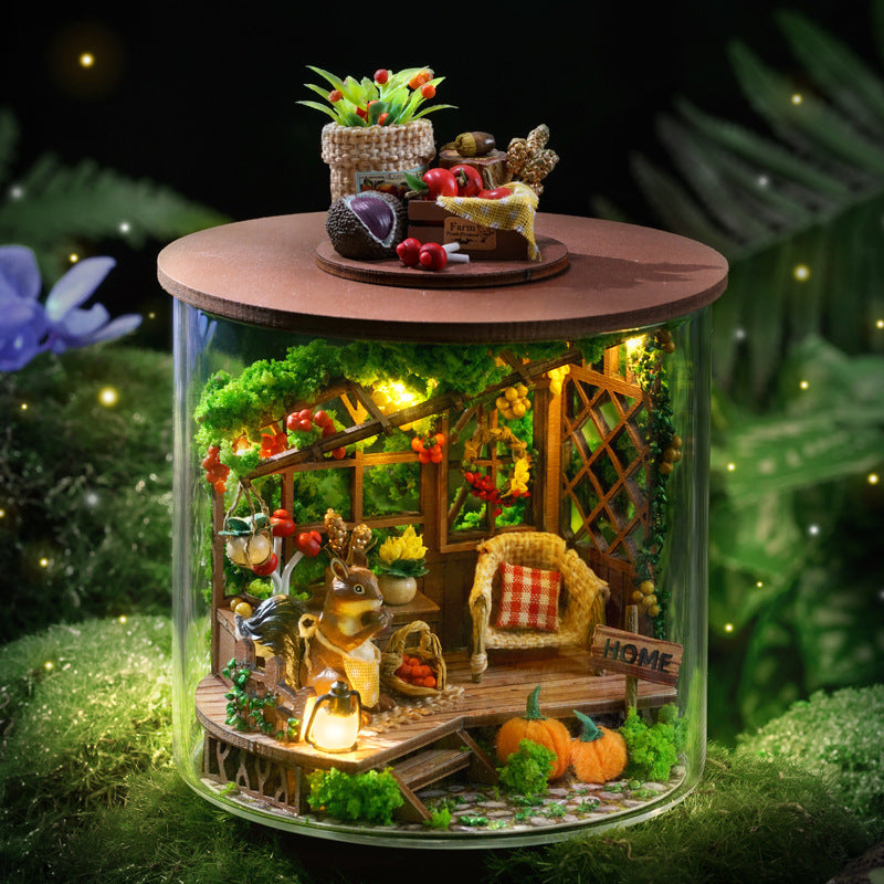 Harvest Moment Glass Jar LED DIY Miniature