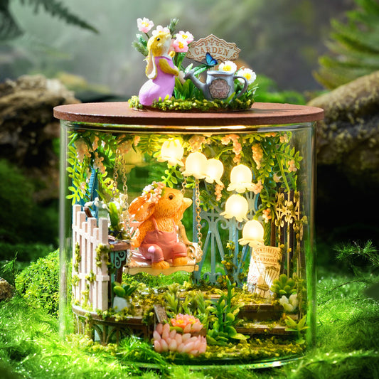 Fairytale Garden Glass Jar LED DIY Miniature