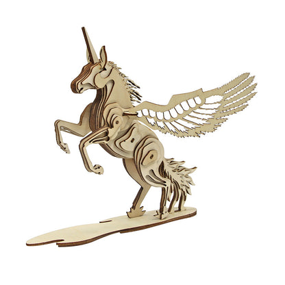 Wooden Unicorn 3D Puzzle