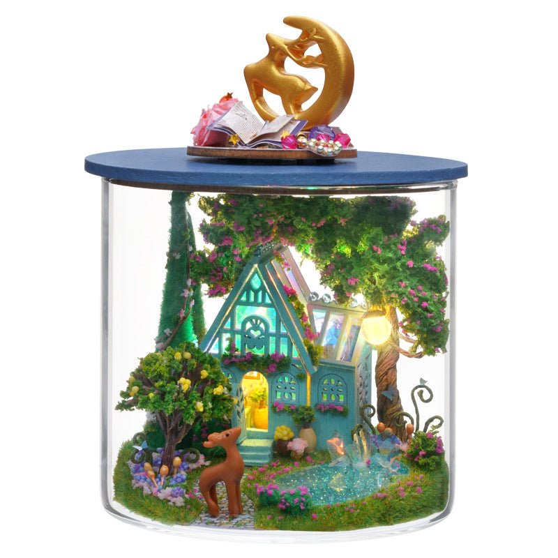 Mystery Wonderland Glass Jar LED DIY Miniature