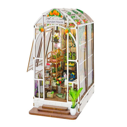 Garden House Booknook LED DIY Miniature (with Music box inside - Castle in the sky)